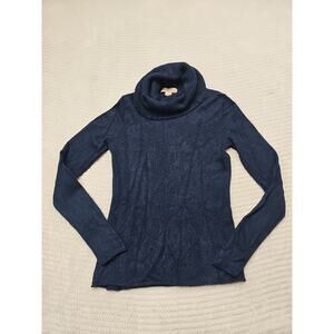 Marisa Christina Sweater Womens Medium 100% 2 Ply Cashmere Navy Blue